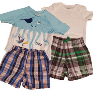 Carter's Infant Boy's 4pc Summer Bundle Size 9 Months